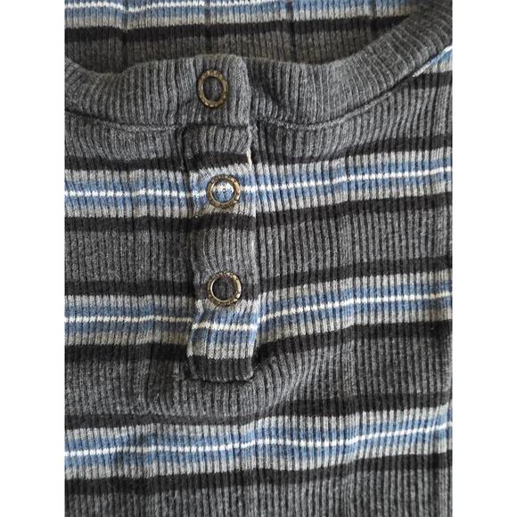 Tommy Hilfiger Y2K Ribbed Stripe Long Sleeve Henley Top M - Picture 4 of 7